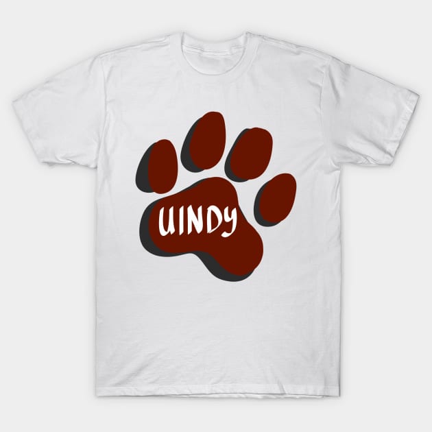 University of Indianapolis Greyhounds Paw Print T-Shirt by turbo-swift